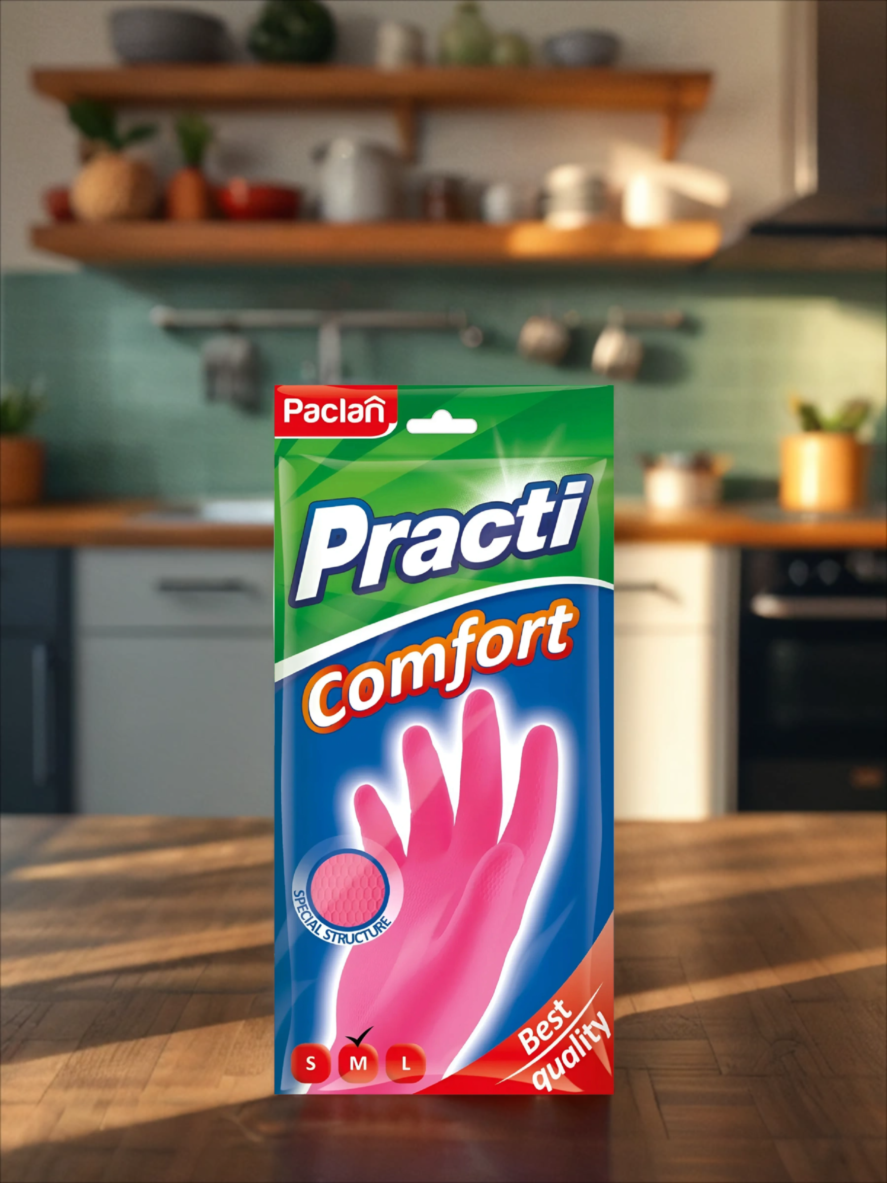 Paclan Practi Comfort Перчатки резиновые размер  M