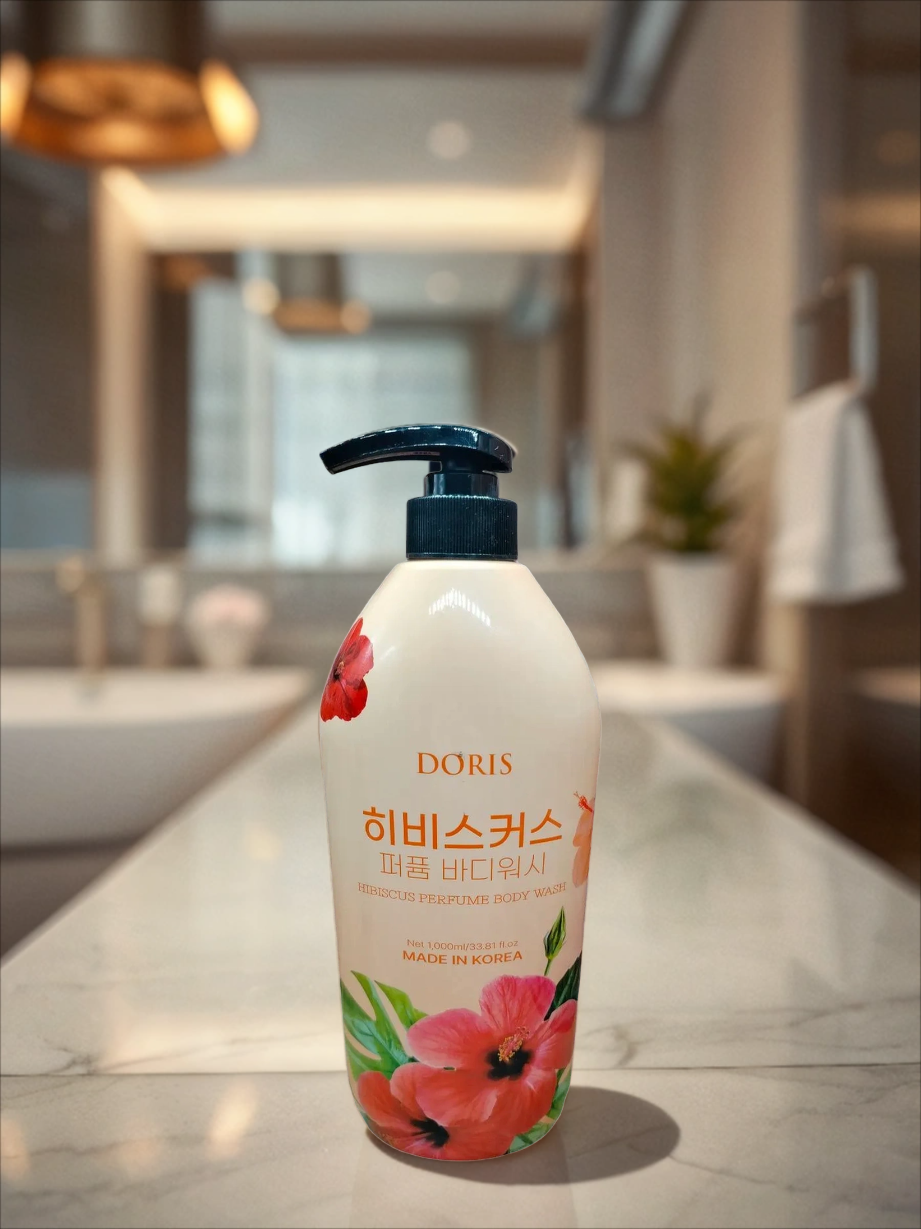Jigott Doris Perfume Body Wash Hibiscus Гель для душа парфюмированный с экстрактом Гибискуса 1000 мл