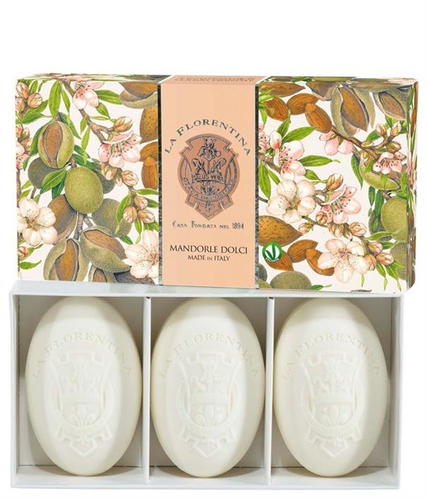 La Florentina Hand Soap Set Sweet Almonds Набор мыла для рук с экстрактом Сладкого миндаля 150 гр 3 шт
