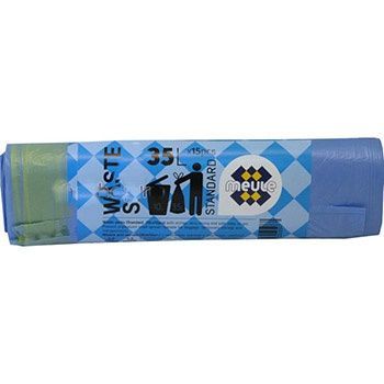 Meule Standard Мешки для мусора с завязками голубые 35 л 15 шт в рулоне