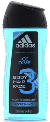 Adidas Body-Hair-Face Ice Dive Гель для душа мужской 250 мл