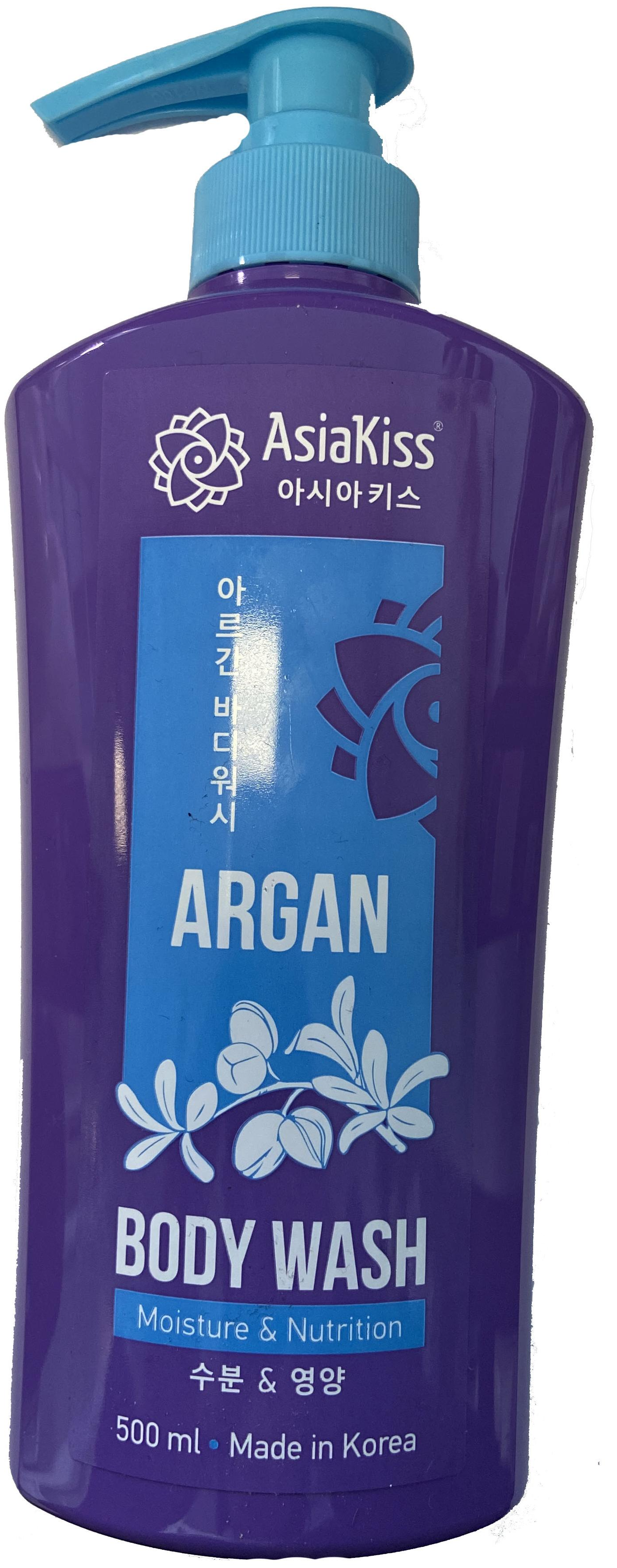 AsiaKiss Argan Body Wash Moisture & Nutrition Гель для душа с маслом арганы Увлажнение и питание 500 мл