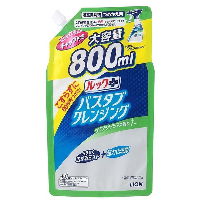 Lion Look Plus Чистящее средство для ванной комнаты быстрого действия с ароматом цитрусов 800 мл в мягкой упаковке
