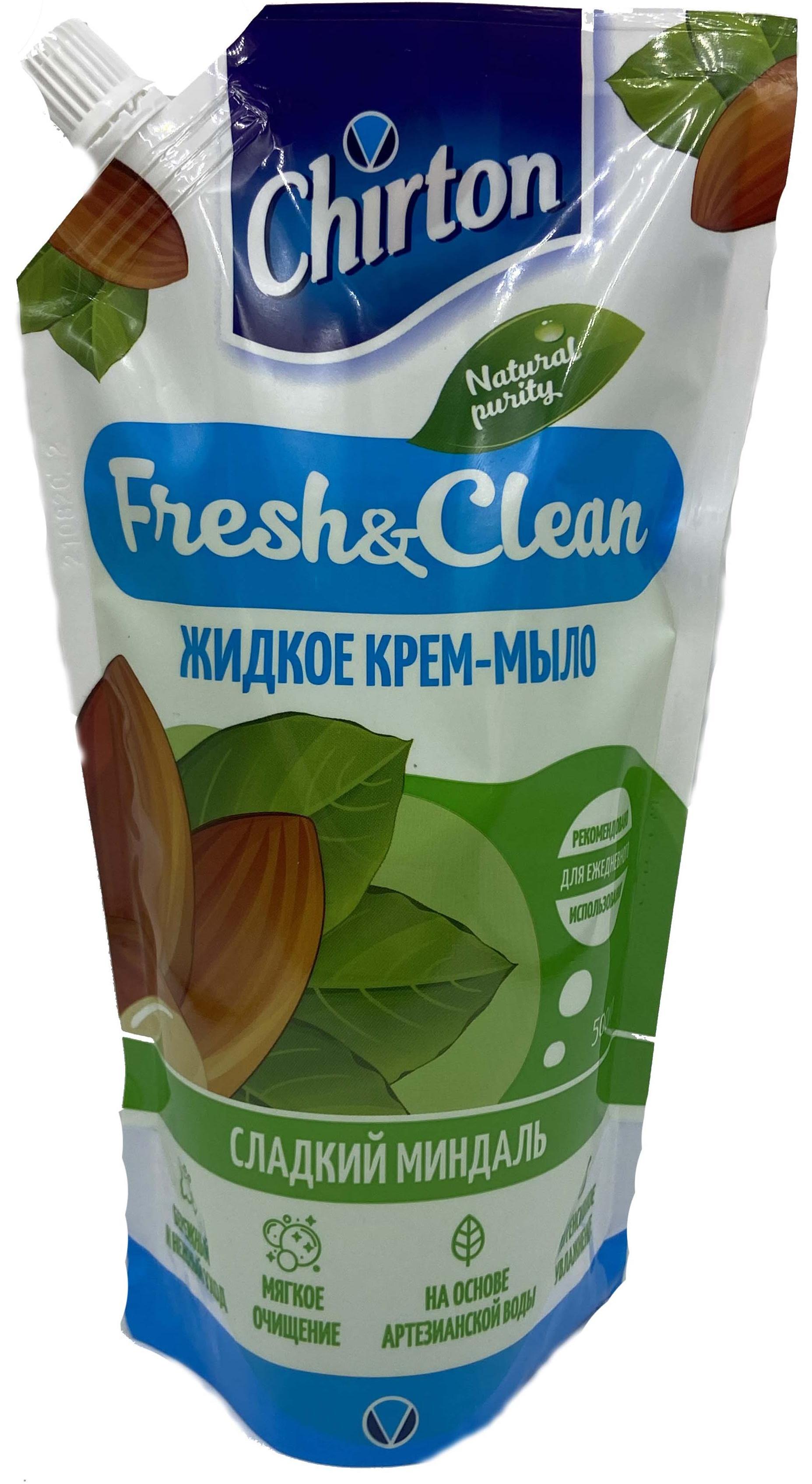 Chirton Fresh&Clean Жидкое крем-мыло Сладкий миндаль 500 мл