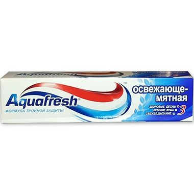 Aquafresh Зубная паста Освежающе-мятная 50 мл синяя
