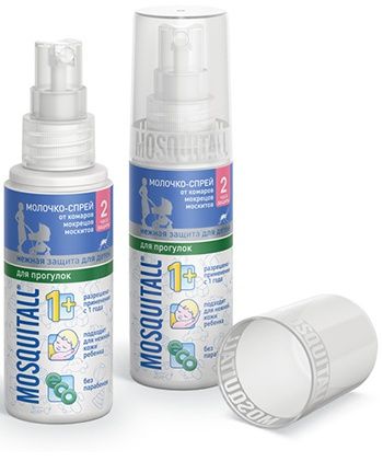 Mosquitall Нежная защита Молочко-спрей для детей от комаров 50 мл