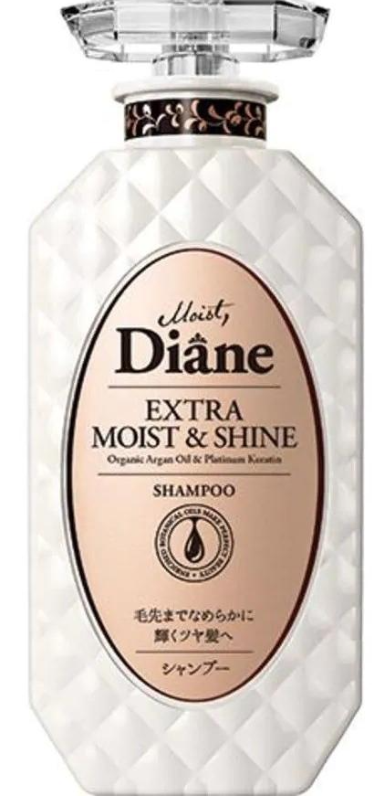 Moist Diane Extra Moist & Shine Шампунь кератиновый без силиконона и сульфатов с аргановым маслом Увлажнение и блеск 450 мл