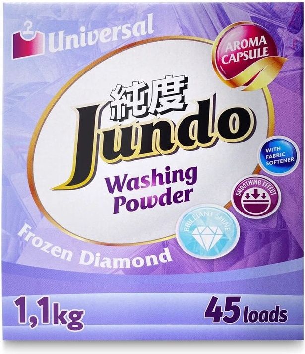 Jundo Aroma Capsules Frozen Diamond Cтиральный порошок с протеинами щелка универсальный с кондиционером 2 в 1 1100 гр на 45 стирок