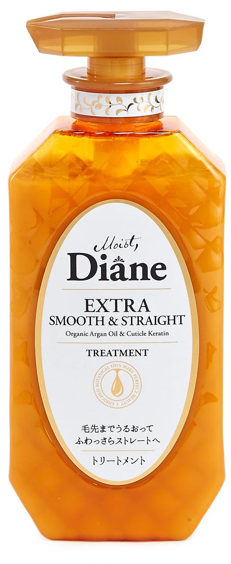 Moist Diane Extra Smooth & Straight Бальзам-маска кератиновая без силиконона и сульфатов с аргановым маслом Гладкость и выпрямление 450 мл