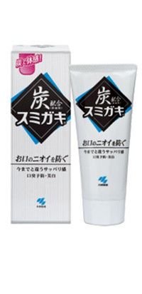 Kobayashi Зубная паста отбеливающая и полирующая с углем и мятными травами 100 гр