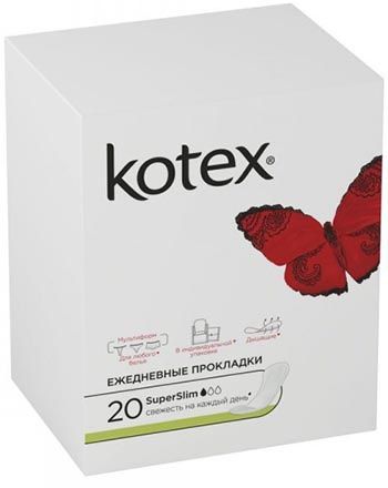 Kotex Прокладки ежедневные супертонкие 20 шт