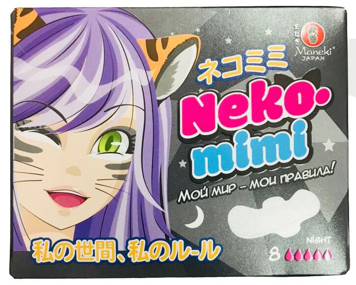 Maneki Neko-Mimi Прокладки гигиенические женские ночные 28 см 8 шт