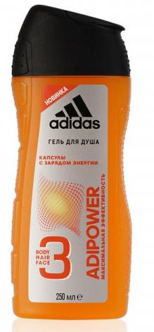 Adidas Adipower Гель для душа и шампунь мужской 250 мл