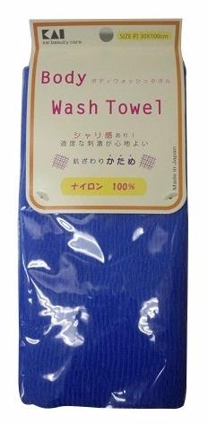 Kai Body Wash Towel Мочалка для тела жесткая синяя