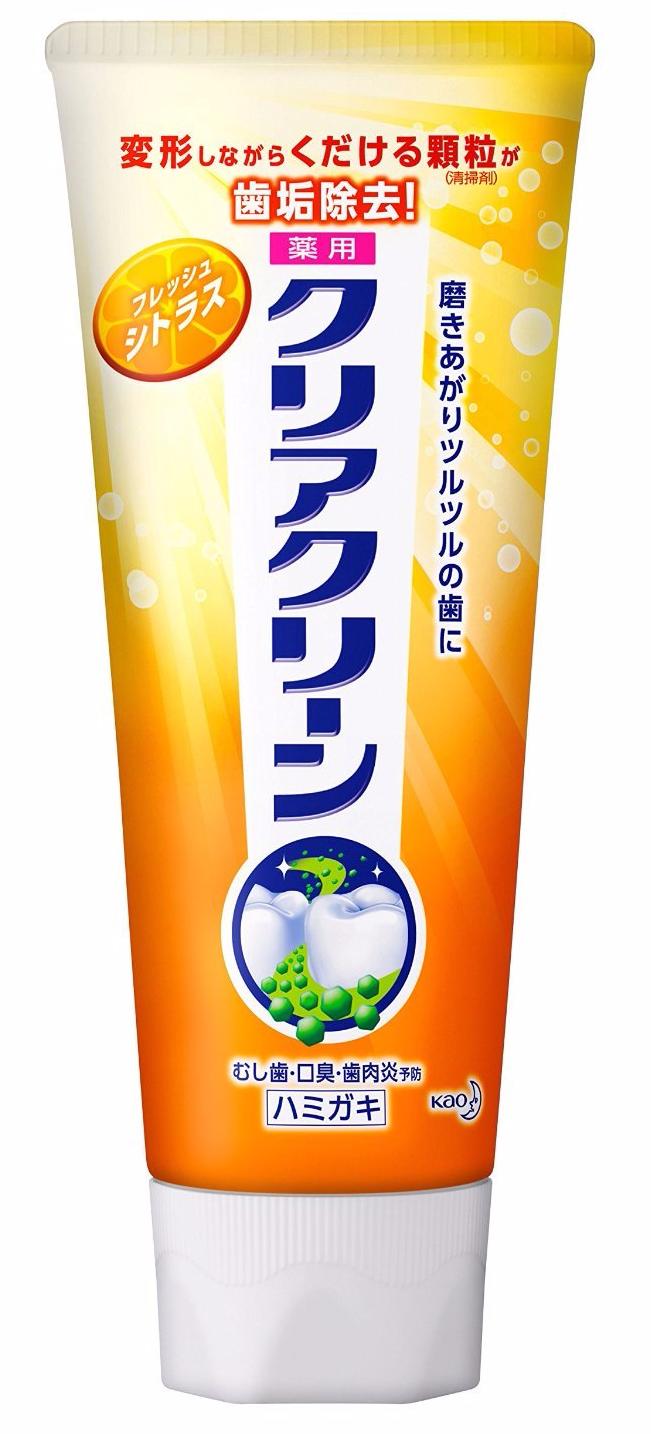 Kao Clear Clean Зубная паста освежающая с фтором для профилактики кариеса и гингивита Цитрус 120 гр