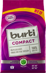 Burti Сompact Концентрированный универсальный стиральный порошок для цветного и тонкого белья 1,1 кг на 22 стирки