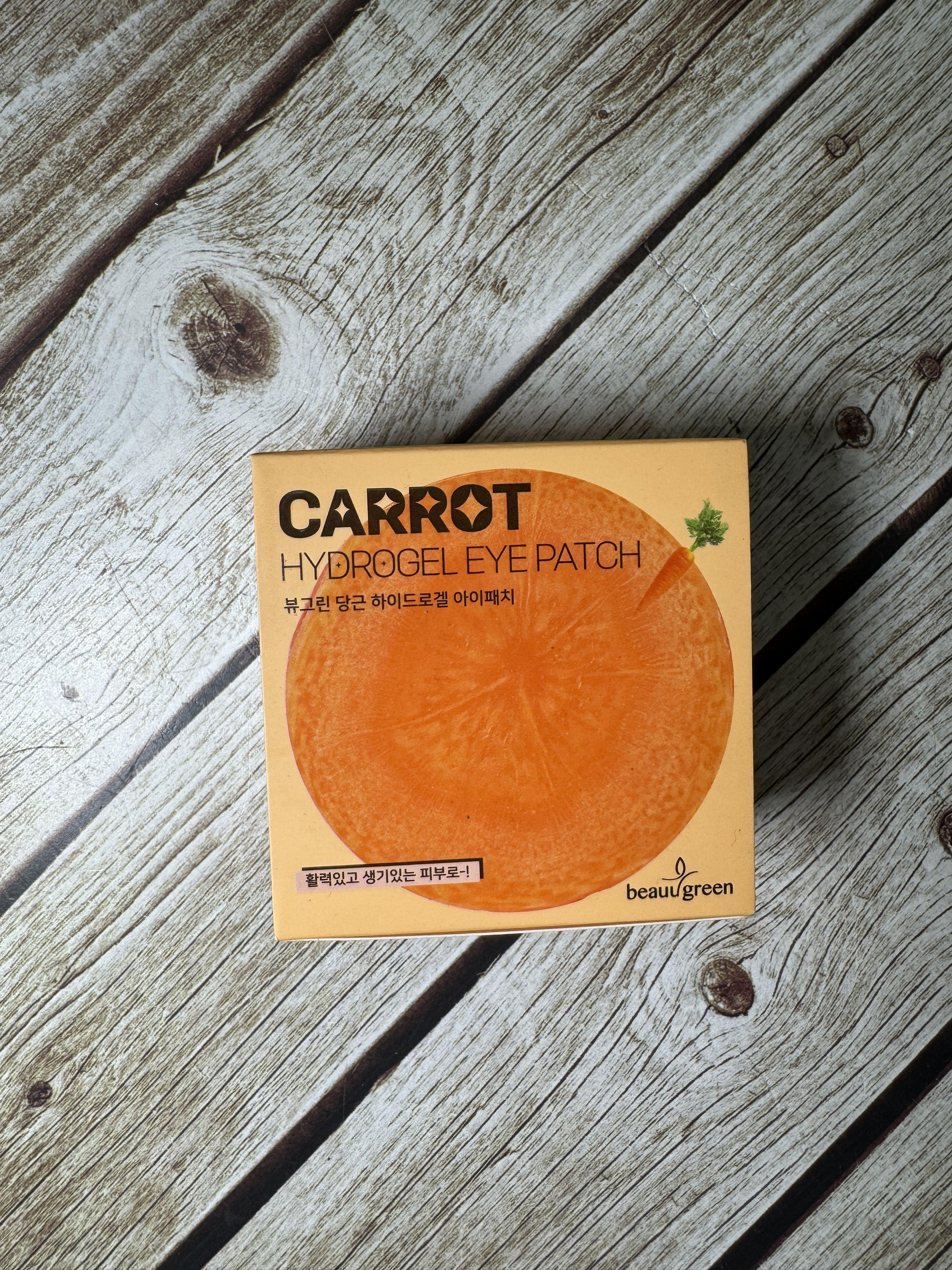BeauuGreen Hydrogel Eye Patch Carrot Гидрогелевые патчи для кожи вокруг глаз с экстрактом моркови 60 шт 90 гр