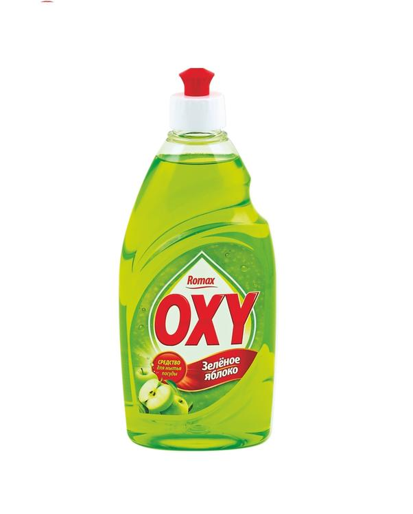 Romax OXY Средство для мытья посуды Зеленое яблоко 450 гр