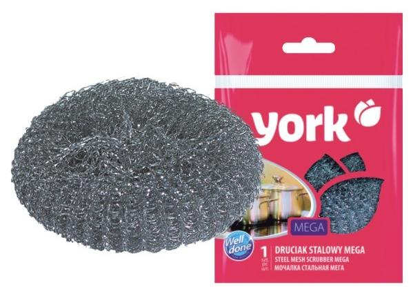 York Стальная мочалка для посуды Мега 40 гр
