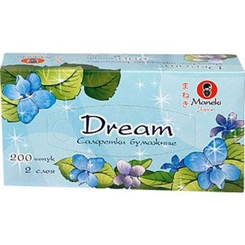Maneki Dream Салфетки-выдергушки бумажные двухслойные с микротиснением 200 шт