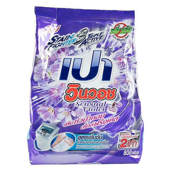 Lion Thai Pao Win Wash Sensual Violet Порошок стиральный для всех типов стиральных машин 800 гр