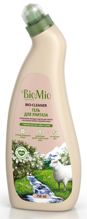 BioMio Bio-Toilet Cleaner Экологичное чистящее средство для унитаза с экстрактом хлопка и ионами серебра с эфирным маслом чайного дерева 750 мл