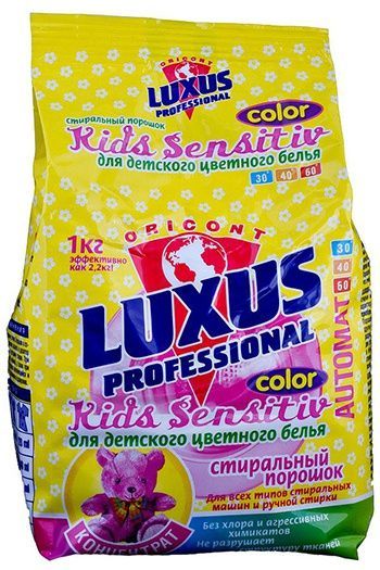 Luxus Professional Kids Концентрированный стиральный порошок для цветного детского белья 1 кг на 30 стирок
