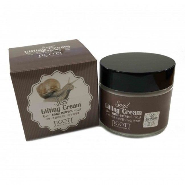 Jigott Cream Lifting Snail Подтягивающий крем для лица с экстрактом слизи улитки 70 мл