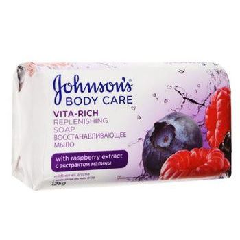 Johnson's Body Care Vita-Rich Мыло Восстанавливающее с экстрактом Малины 125 гр