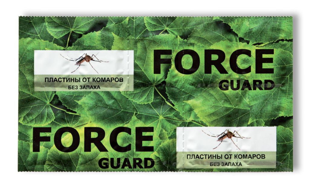 Force Guard Пластины от комаров зеленые без запаха 10 шт