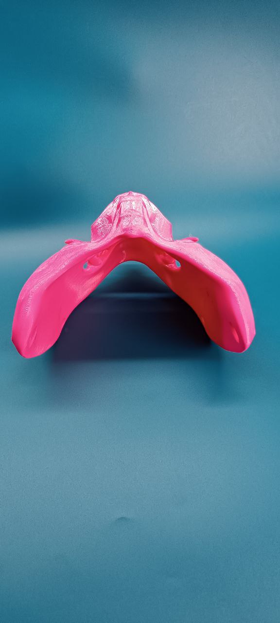 POAC Маска японская демон Они Розовая флуоресцентная