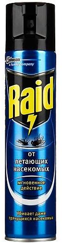 Raid Аэрозоль мгновенного действия от летающих насекомых от мух, комаров, ос и моли 300 мл