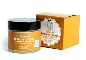 Jigott Cream Moisture Horse Oil Увлажняющий крем для лица с лошадиным маслом 70 мл