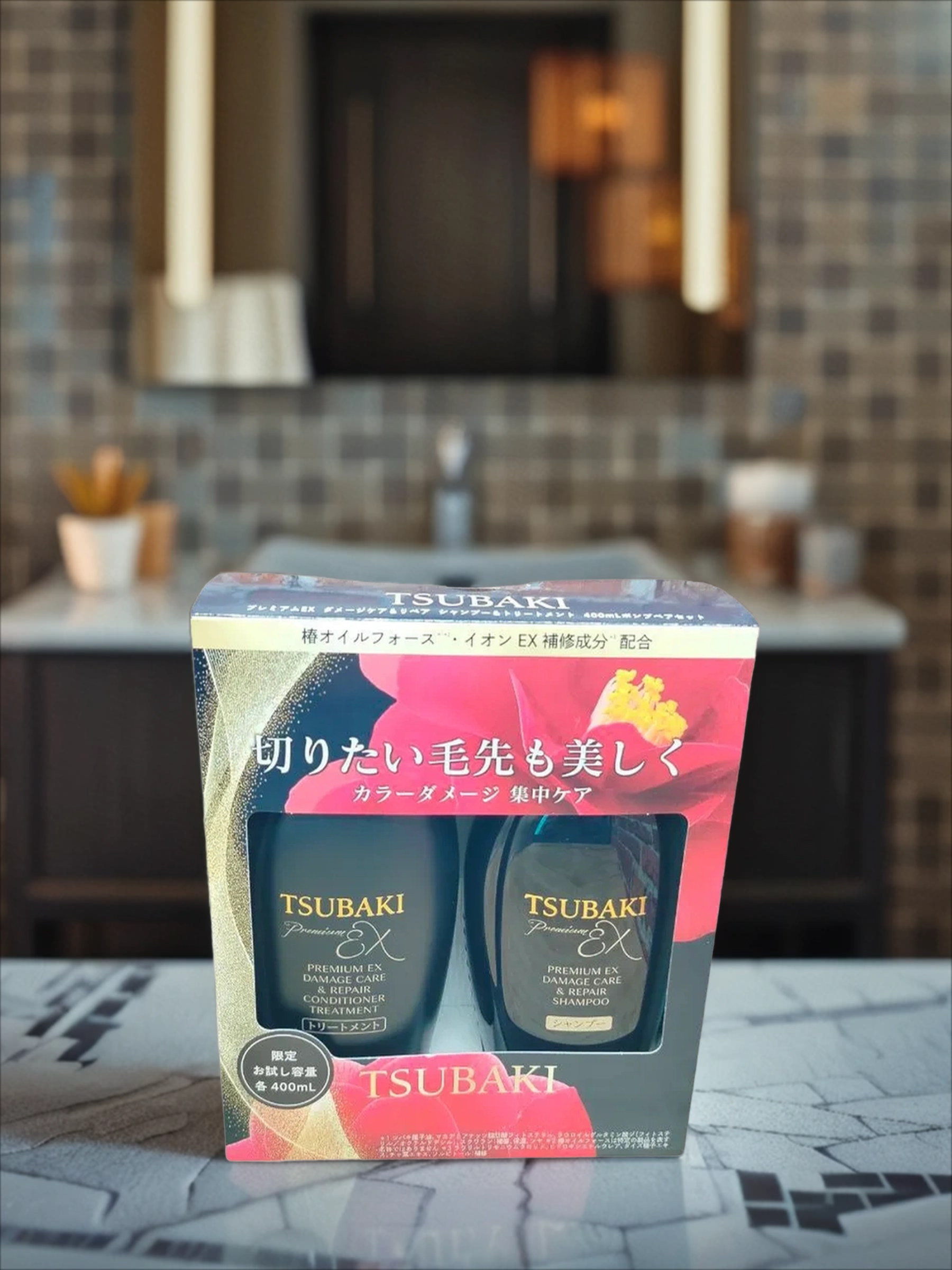 Fine Today Tsubaki Premium EX Damage Care & Repair Set Набор для восстановления и предотвращения повреждений волос Шампунь 400 мл + Кондиционер 400 мл