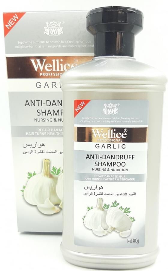 Wellice Professional Garlic Шампунь уход и питание против перхоти Чеснок 400 гр