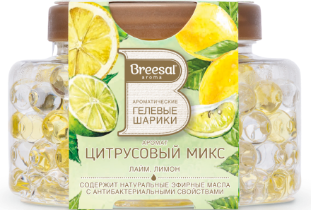 Breesal Гелевые шарики Fresh Drops Цитрусовый микс Лайм и Лимон 160 г