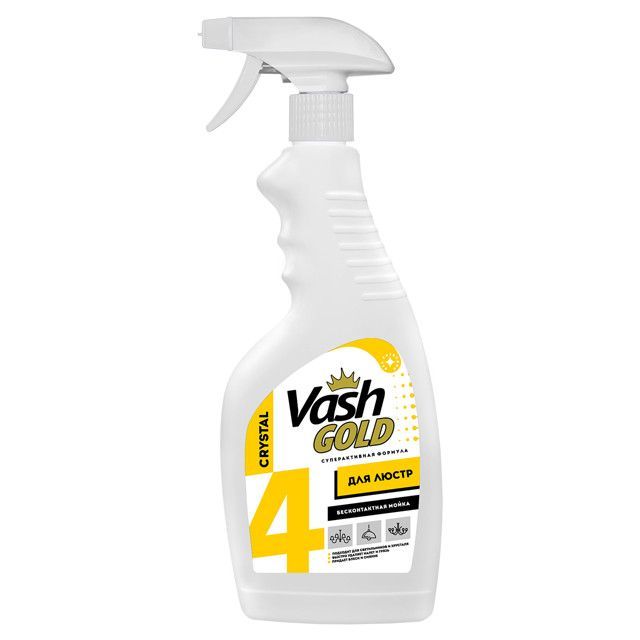 Vash Gold 4 Crystal Средство для мытья светильников и люстр 500 мл с распылителем