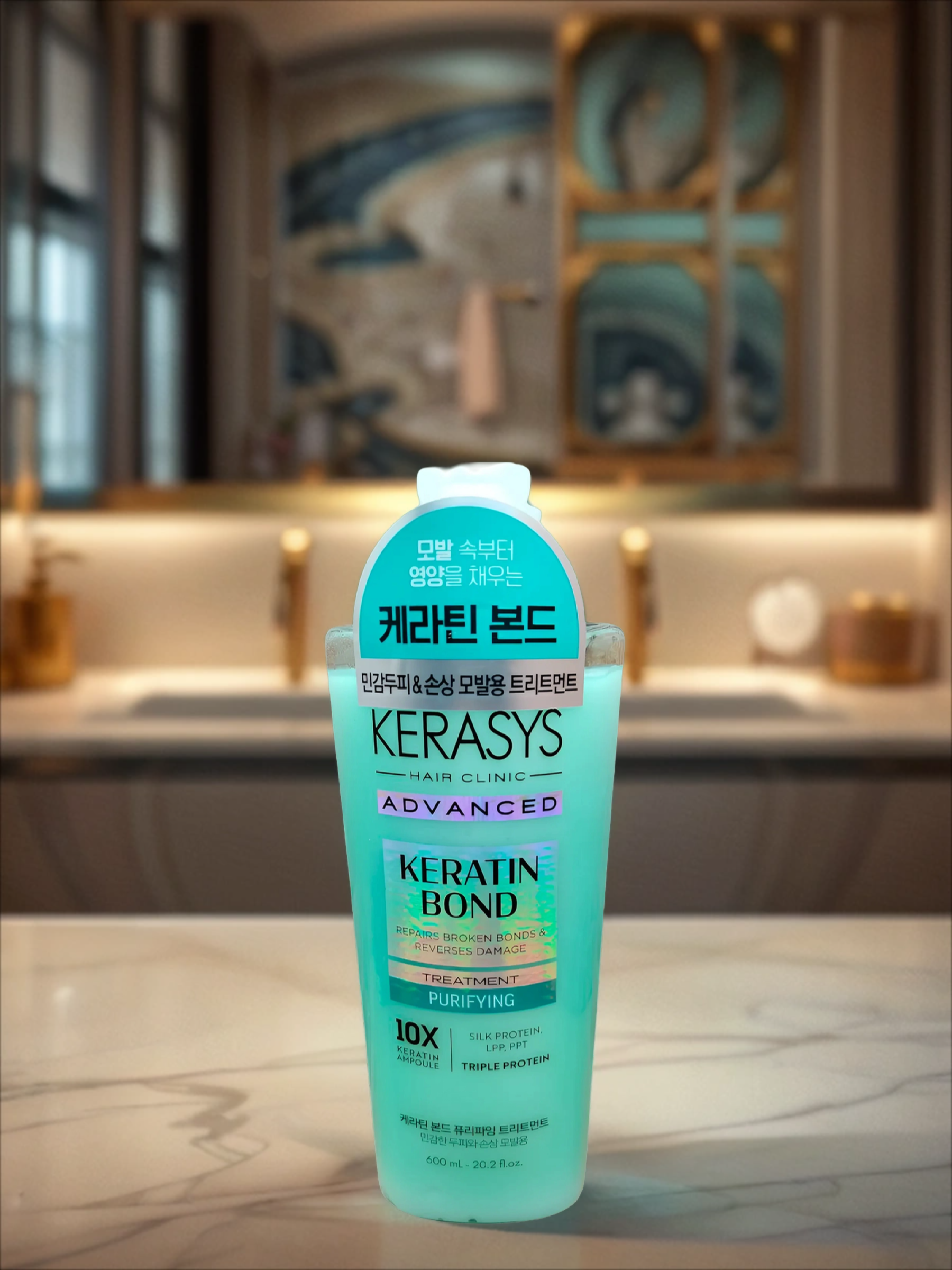 Aekyung Kerasys Advanced Keratin Bond Purifuing Бальзам для поврежденных волос и чувствительной кожи головы Очищение 600 мл