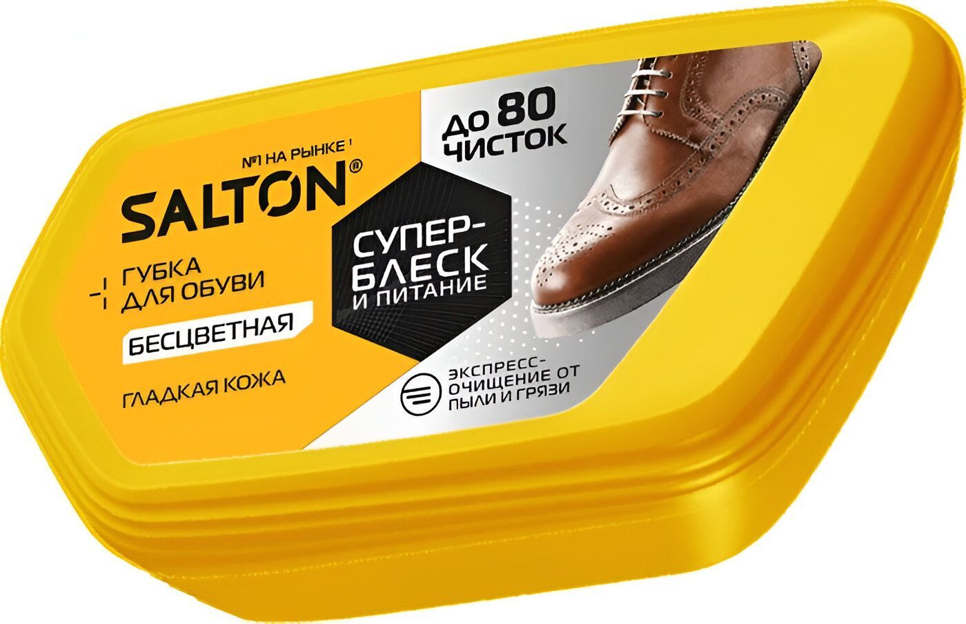Salton Губка Волна для обуви из гладкой кожи Бесцветная
