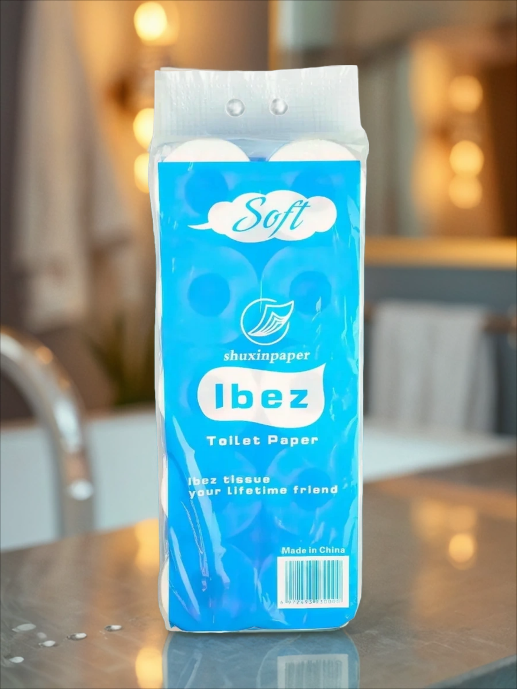 Ibez Туалетная бумага 3-ех слойная 30 м 10 рулонов в индивидуальной упаковке