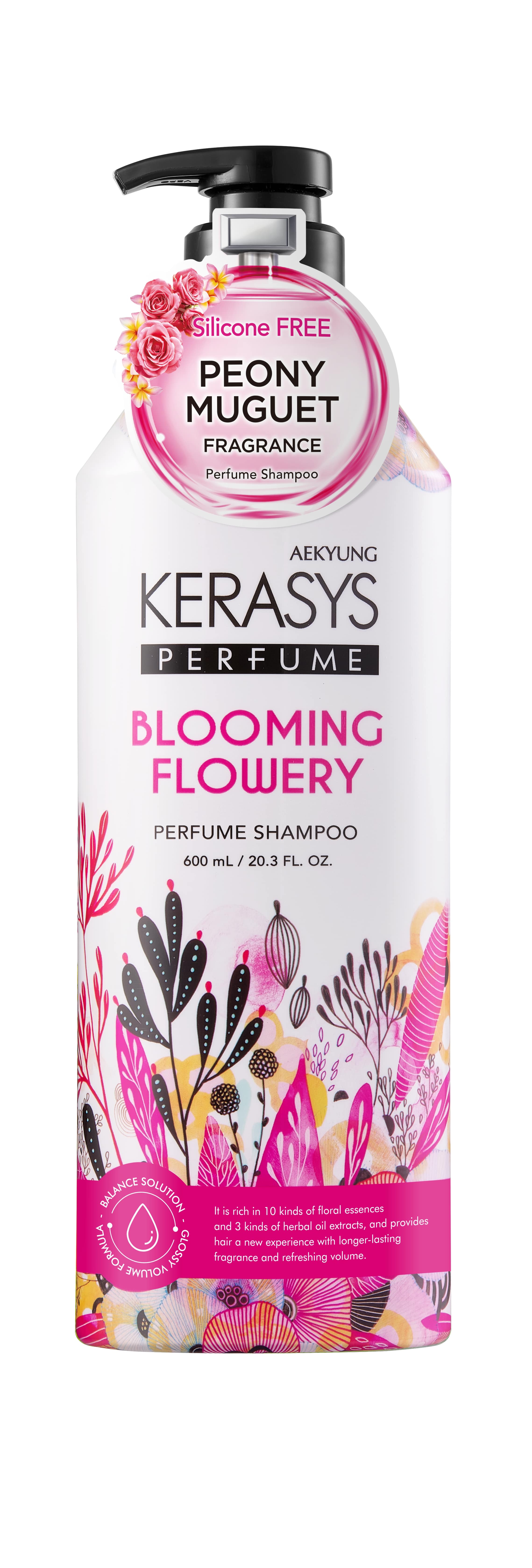 Aekyung Kerasys Parfumed Blooming & Flowery Шампунь для волос парфюмированный Флер 600 мл