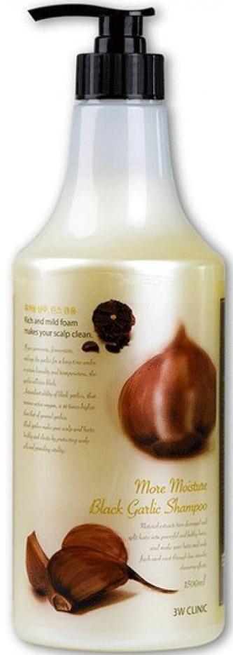 3W Clinic More Moisture Black Garlic Shampoo Шампунь от выпадения волос с экстрактом черного чеснока 1500 мл