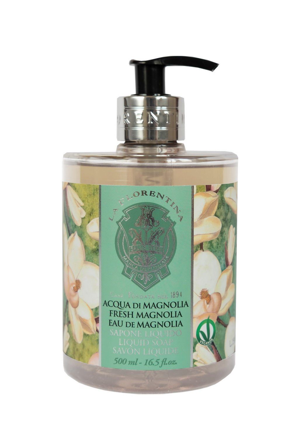 La Florentina Liquid Soap Fresh Magnolia Жидкое мыло с оливковым маслом и экстрактом магнолии 500 мл