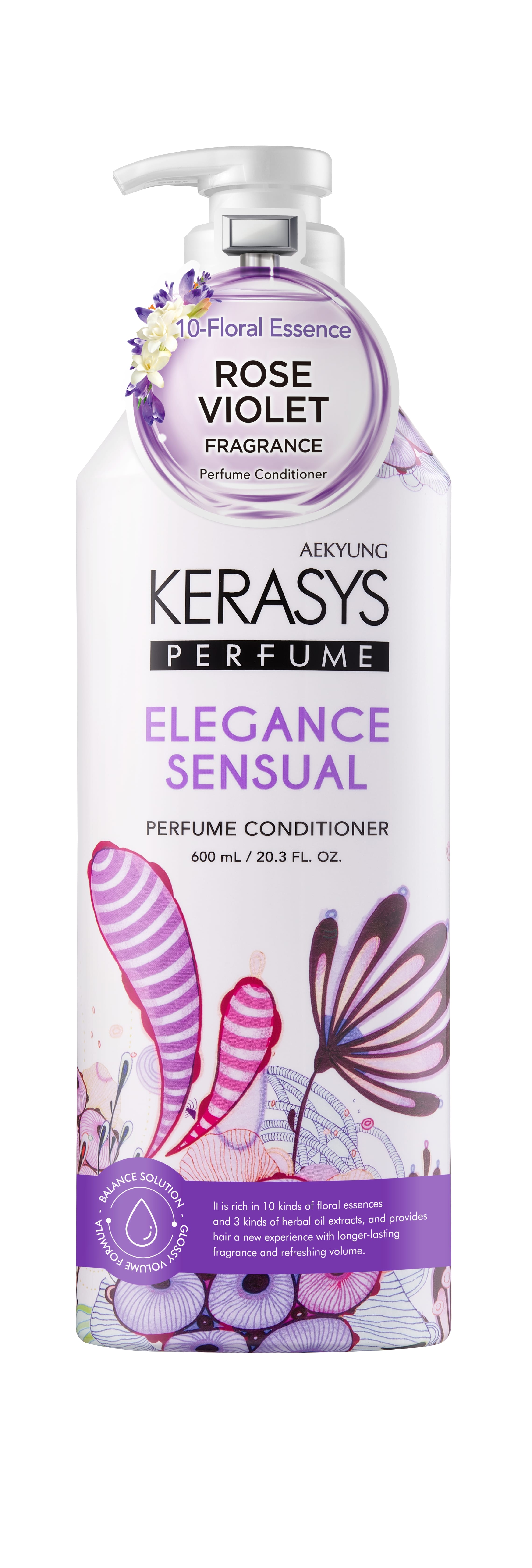 Aekyung Kerasys Parfumed Elegance & Sensual Кондиционер для волос парфюмированный Элеганс 600 мл