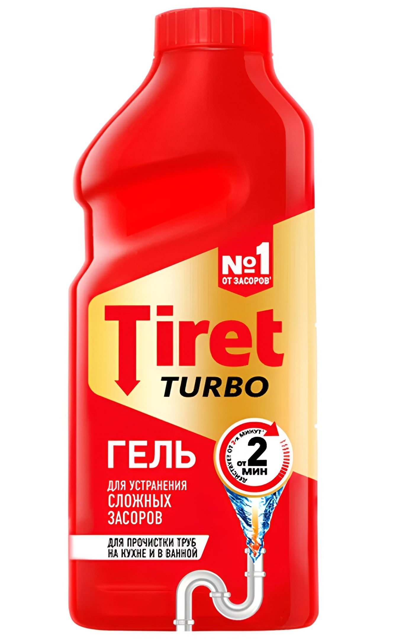 Tiret Turbo Гель для устранения сложных засоров 500 мл
