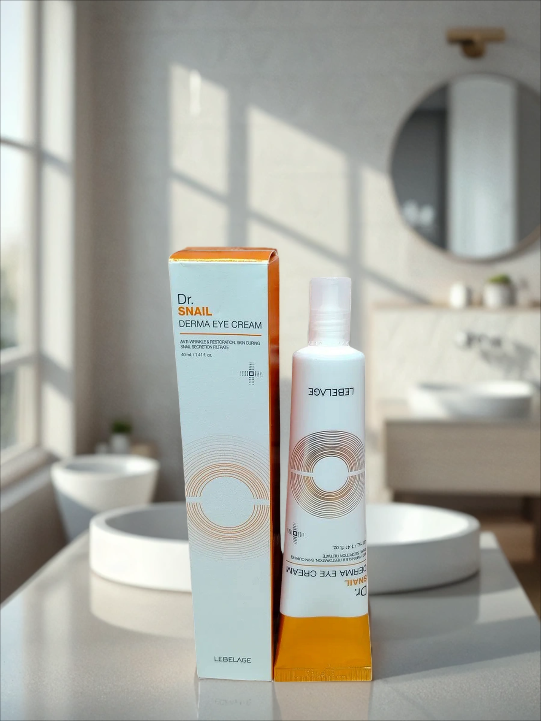 Lebelage Derma Eye Cream Dr. Snail Anti-Wrinkle & Restoration Крем для области вокруг глаз с муцином улитки 40 мл