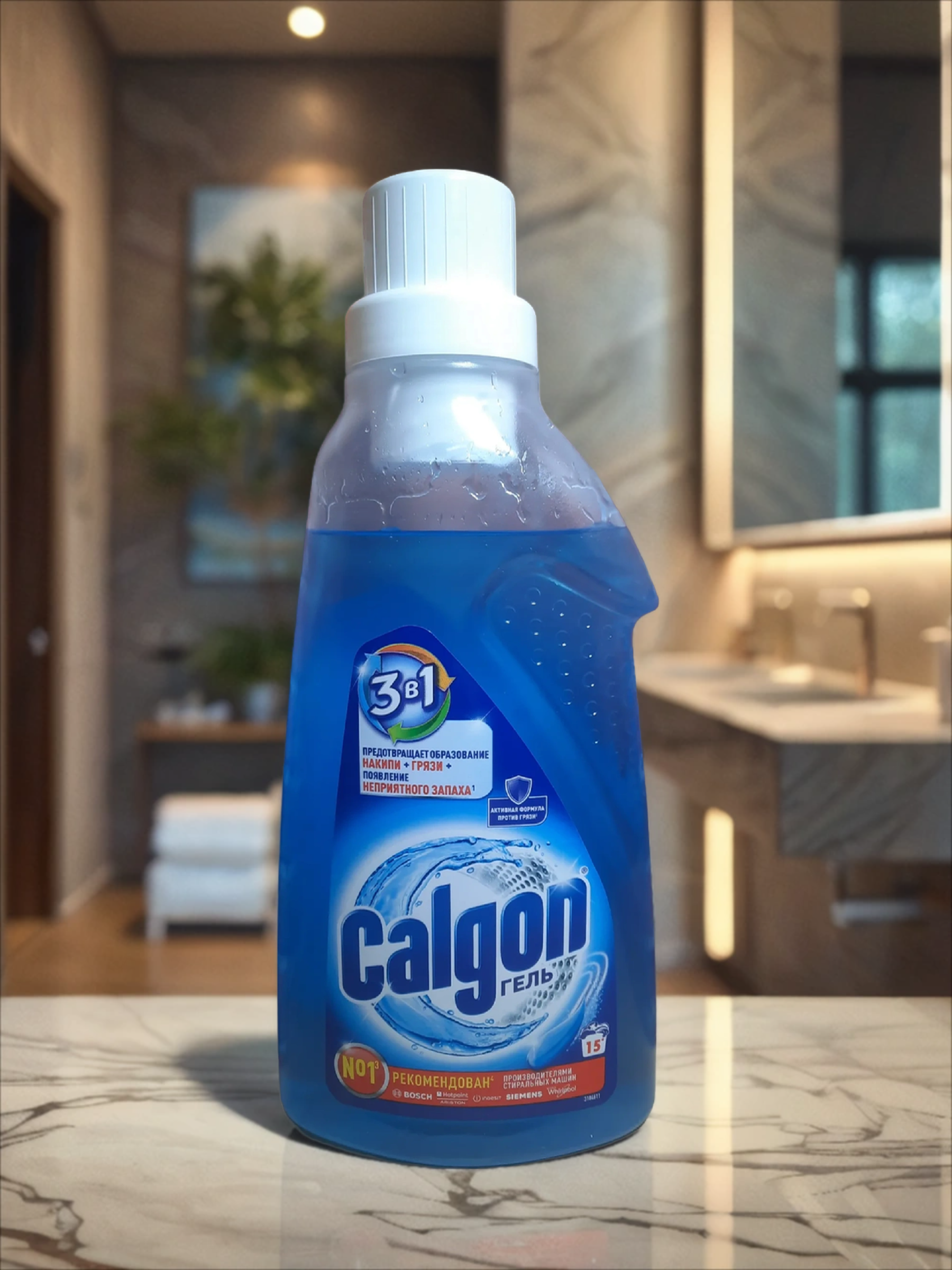 Calgon Гель 3 в 1 Средство для смягчения воды и предотвращения образования накипи 750 мл на 15 применений