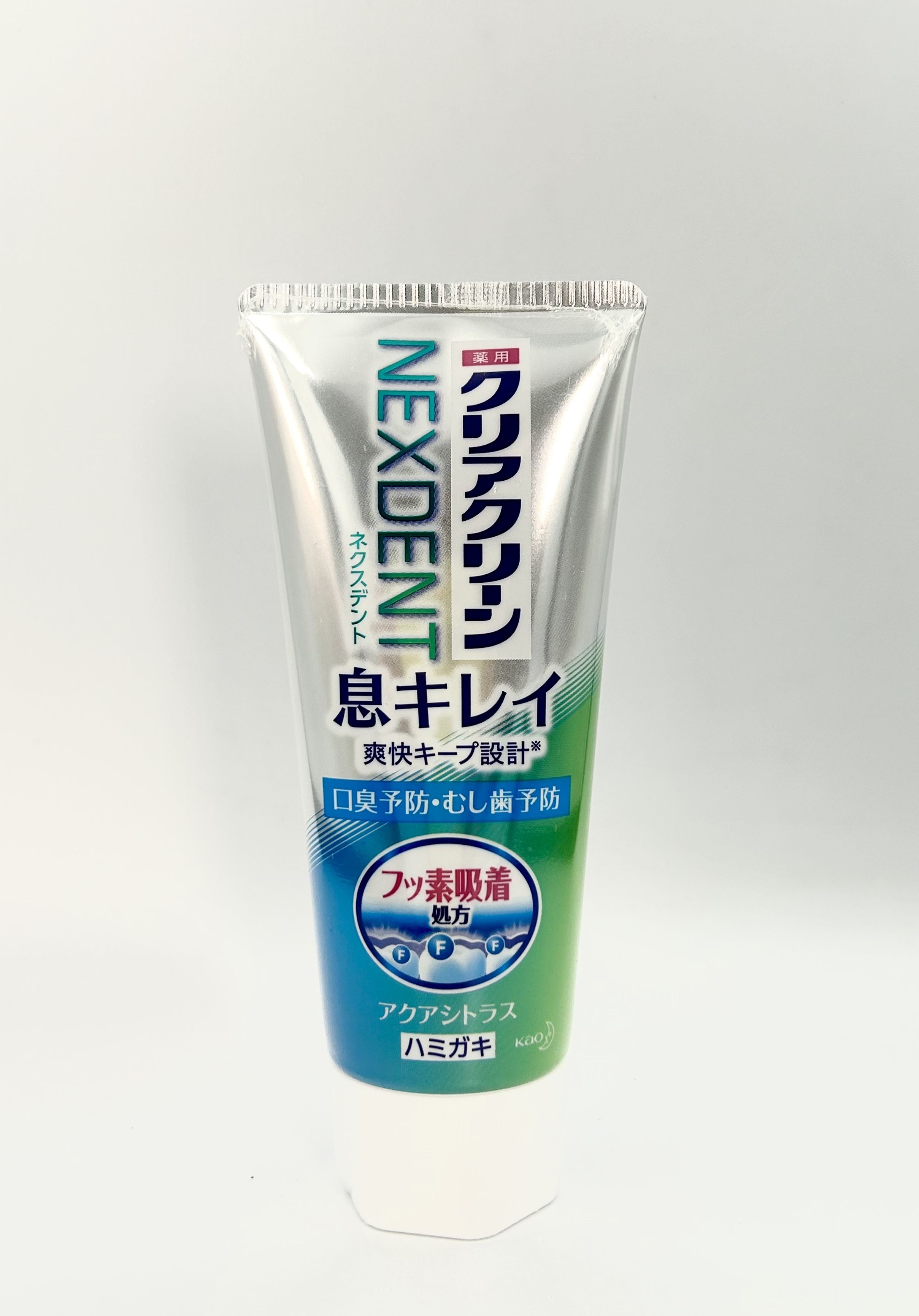Kao Clear Clean Nexdent Breath Clean Aqua Citrus Лечебно-профилактическая зубная паста для свежести дыхания Сочные цитрусы 110 гр