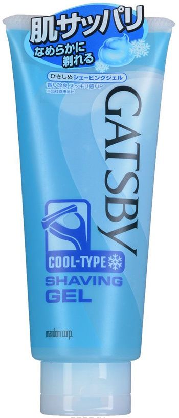 Mandom Gatsby Мужской гель для бритья освежающий с ментолом и кофеином 205 гр