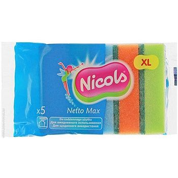 Nicols Netto Max Губки для посуды 5 шт